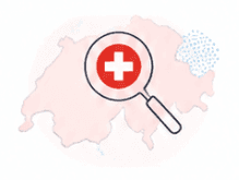 Une loupe sur la carte de la Suisse : la compréhension du marché
